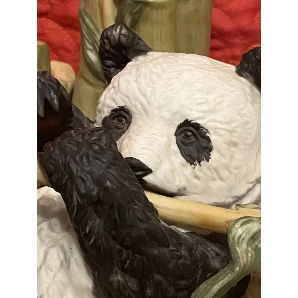 FAMOUS FIRSTS BABY PANDA PORCELAIN LIQUOR DECANTER - 8
